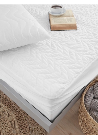 Kapitoneli Fitted Yatak Koruyucu Tek Kişilik Sıvı Geçirmez Alez