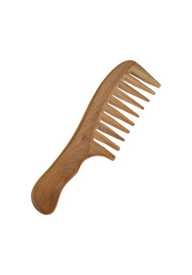 Lemestar Yeşil Sandalwood Saç Taraması - Sağlıklı Masaj Ve Saç Bakımı İçin Geniş Dişli Ahşap Testere