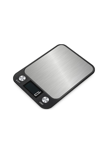 Novahub Mutfak Terazisi 15kg/1g Pişirme Tartım Gıda Kahve Terazisi Akıllı Elektronik Dijital Teraziler Paslanmaz Çelik Tasarım Pişirme İçin Siyah Siyah