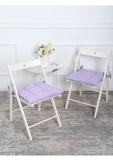 Pufiprofi Kare Sandalyeye Yastık 40x40, 2 Parçalı Takım. 243891862 Lavanta