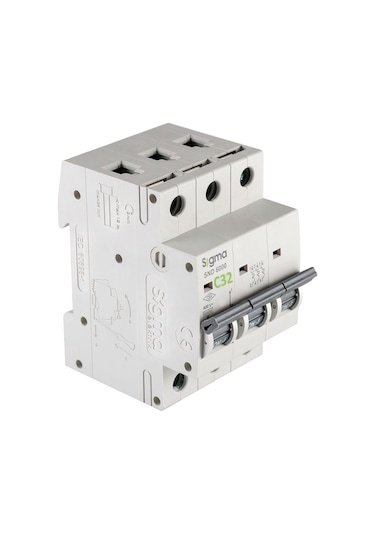 Sigma 6sm332c C Tipi Trifaze 3x32a 6ka Otomatik Sigorta