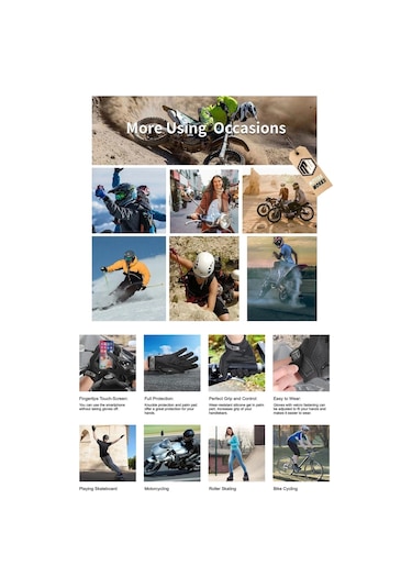 Motiva Madbike 2025 Softshell Motosiklet Eldiveni Siyah