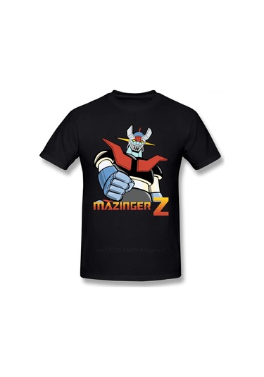 Vikineey Erkekler İçin Mazinger Z Robot Anime Kısa Kollu Vaporwave T-shirtblack Black