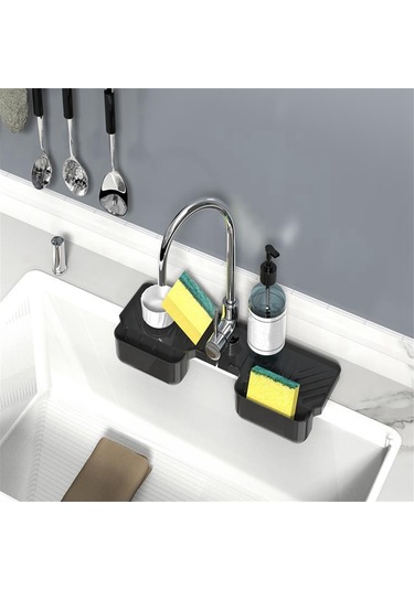 Mutfak Musluğu Emici Mat Lavabo Sıçrama Koruyucu Silikon Siyah Siyah Çok Renkli