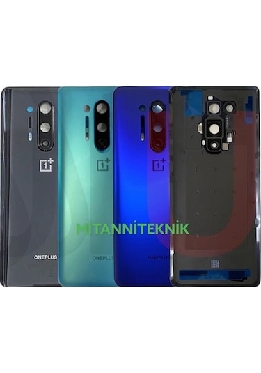 OnePlus Uyumlu 8 Pro Arka Kapak Pil Batarya Kapak Kamera Camlı