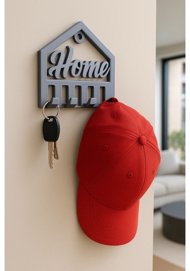 Oxyteez Dekoratif Anahtar Askılık Gri Renk Reçine Tasarım Ev Ve Ofis Dekorasyonu