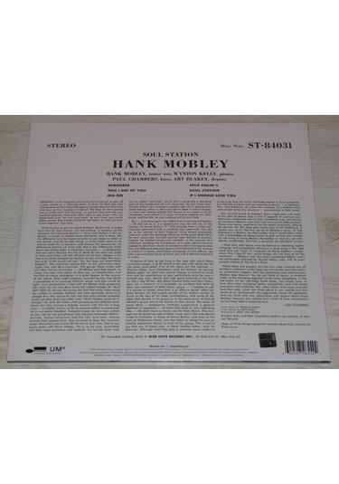 Hank Mobley - Soul Station - 33 LP Albüm ! Ambalajlı