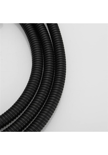 Duş Hortumu Ekstra Uzun, 79 İnç Duş Hortumu, Duş Başlığı Uzatma Hortumu, El Duş Hortumu Mat Siyah Mat - Siyah