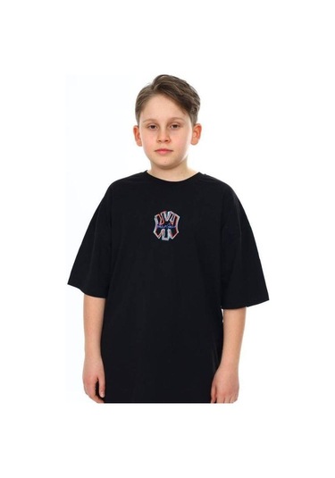 Erkek Çocuk Ny Baskılı Tshirt-14541 SIYAH