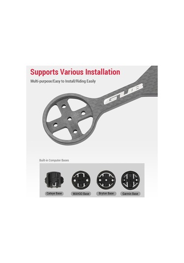 Gub Bisiklet Bilgisayarı Dağı Karbon Fiber Bisiklet Montaj Siyah