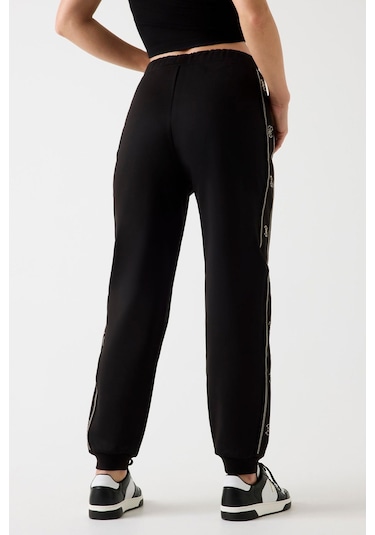 Guess Logolu Kadın Eşofman Altı Siyah