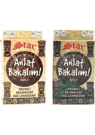Star Anlat Bakalım Kartları Kelime Oyunu Seri:1 ve 2 - 2'li Set