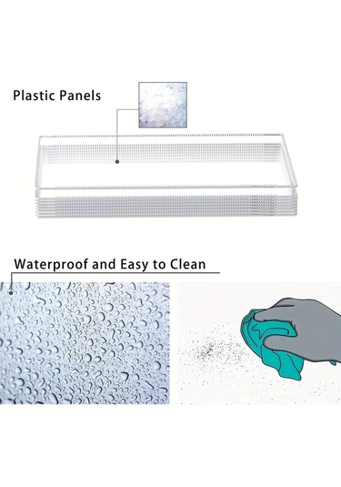 Willowhaven 8 Parça Beyaz Buzlu Film, 35x35cm Küçük Hayvan Kafesi, Pas Önleyici Yıkanabilir Çit