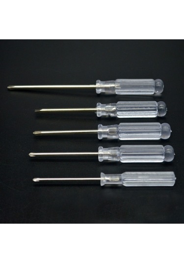 Neevoyu Bilgisayar Ve Aleti Tamiri İçin 5'li Mini Tornavida Seti - 3.0, 2.5, 2.0 Çaplı Artı Ve Çizgi Uçlu