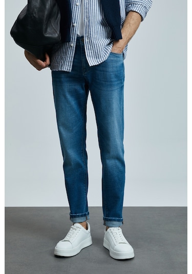Lufian Gerardo Smart Jean Erkek Pantolon Regular Fit Mavi Mavi 111200202100300 Mavi Lufian Gerardo Smart Jean Erkek Pantolon Regular Fit Mavi Mavi 111200202100300 Mavi