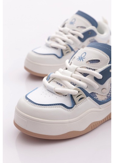 Benetton Bni-12157 Kadın Sneaker Ayakkabı Beyaz Bebe Mavi Benetton Bni-12157 Kadın Sneaker Ayakkabı Beyaz Bebe Mavi