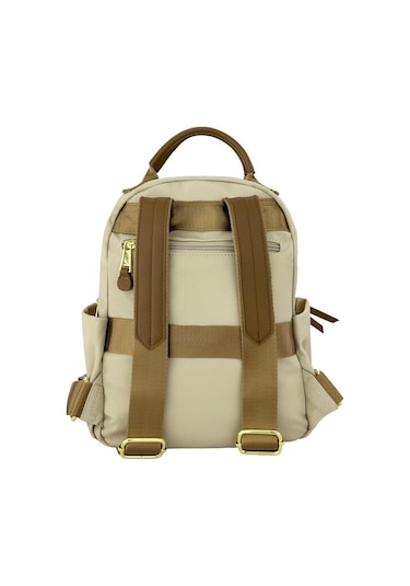 Bolsas Saten Kumaş Kadın Sırt Çanta Krem 1045 Krem