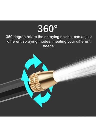 Lemestar Taşınabilir Yüksek Basınçlı Araba Ve Bahçe Sulama Makinesi - Pratik Ve Çok Amaçlı Siyah