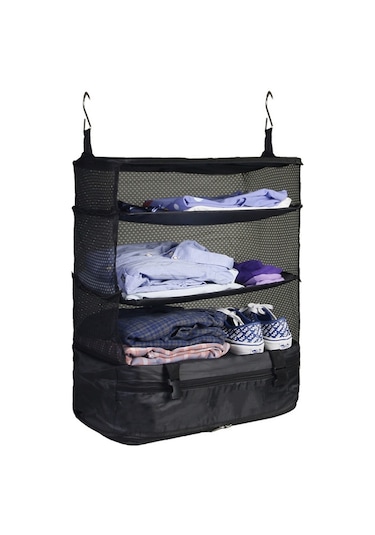 Sones Mtp-780 Büyük Kapasiteli Küçük Katlanabilir Seyahat Giysi Saklama Çantası Siyah