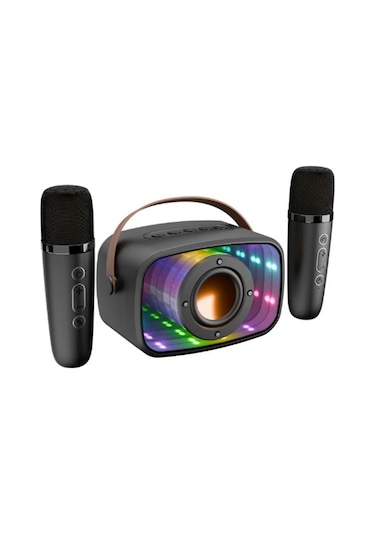 Mikado Md-57bt Endless 5w Siyah Tf + Usb + Aux + Bt Destekli 2 Wireless Karaoke Mikrofon 1200mah