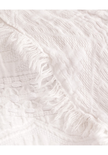 Madame Coco Ethnique King Kişilik Yatak Örtüsü 8682116984003 Beyaz