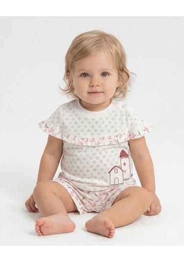 S-Mall Bibaby Naturel Şortlu Bebek Takımı - 2 Li - Ekru (491008320) Ekru