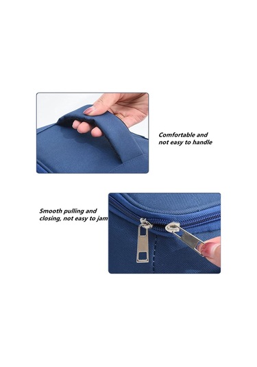 Skycity Mavi Gri Isı Saklama Çantası, Oxford Kumaş+peva, Leak-proof Liner, 1l, Spor/ofis/toplantı İçin, 19x23x28cm Diğer