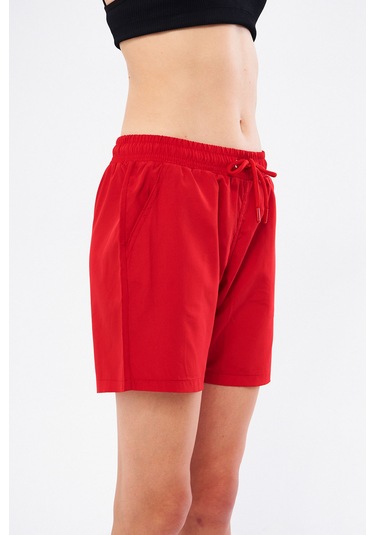 Fantasy Kadın Kırmızı Cepli Hızlı Kuruyan Deniz Şortu Edy6110k Kırmızı