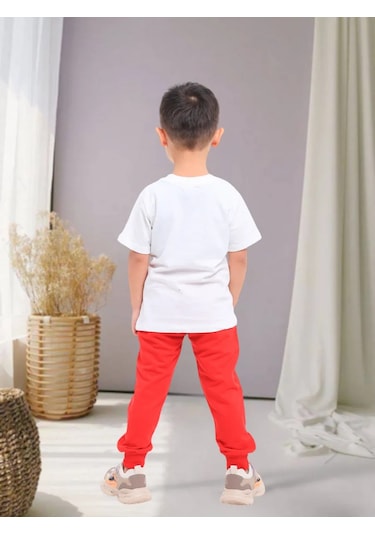 Nuriya Kid's Çizgili Çocuk Takımı 396211759 Kırmızı