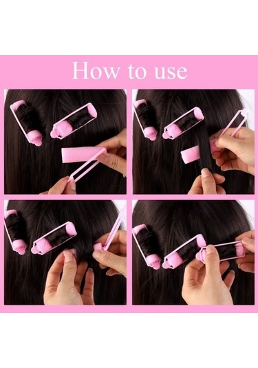 36 Adet Köpük Saç Bigudisi 20 Mm Mini Köpük Saç Şekillendirici Bigudiler Saklama Çantalı Esnek Sünger Bigudiler Yumuşak Uyku Bigudileri Pembe