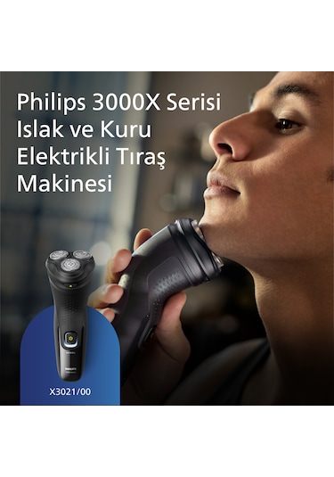 Philips 3000X Serisi Islak & Kuru Elektrikli Tiras Makinesi - X3021/00