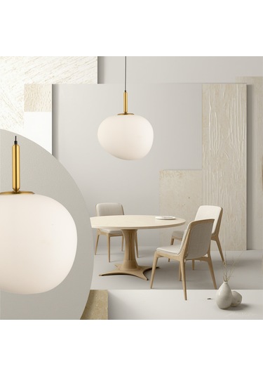 Lampaluce Modern Tasarımlar Opaco Tekli Sarkıt 47cm Eskitme