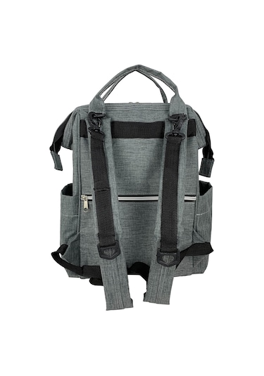 Stylo Star Anne Bebek Bakım Sırt Çantası + Termos Çanta Gri