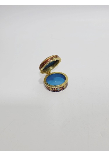 Antika Cloisonne Minyatür Kutu 4,4x2,5cm 078