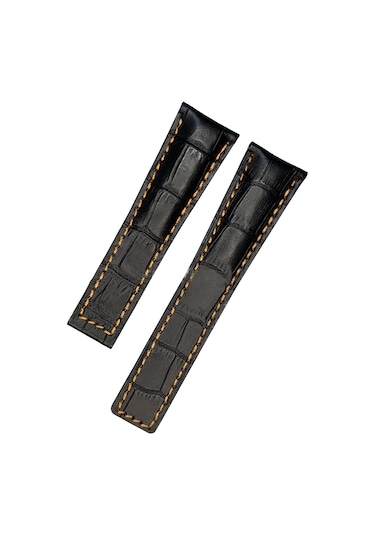 Tag Heuer Turuncu Dikişli 22x20 Mm Deri Saat Kordonu