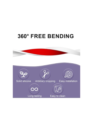 Duş Eşiği Su Barajı Bariyeri - 98 İnç, Çok Yönlü, Silikon Duş Su Koruyucusu Banyo İçin Diğer