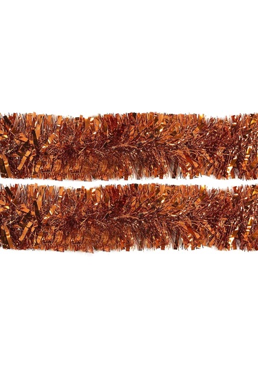 Bakır Turuncu Parıltılı Cadılar Bayramı/noel Ağacı Simi 4 Metre