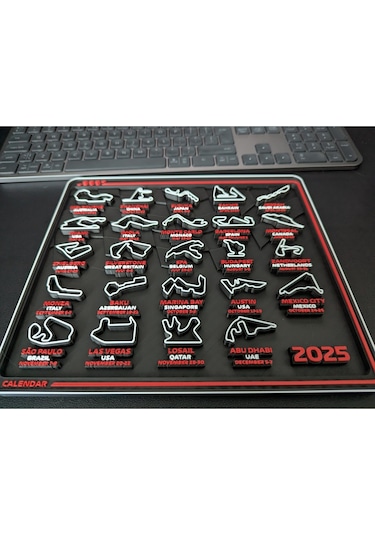 F1 Formula 1 2025 Pist Haritası Yarış Tutkunlarına Özel Dekoratif Tablo