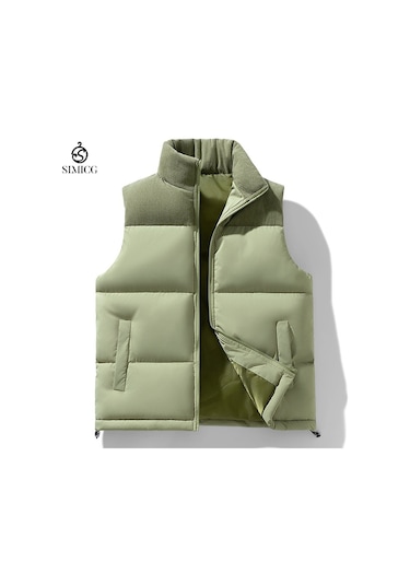 Erkekler İçin Kalınlaştırılmış Bol Yelek Yeşil