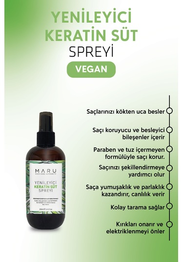 Maru Doğal Dalga Sağlayansaç Şekillendirici Vegan Spreyi 250 Ml