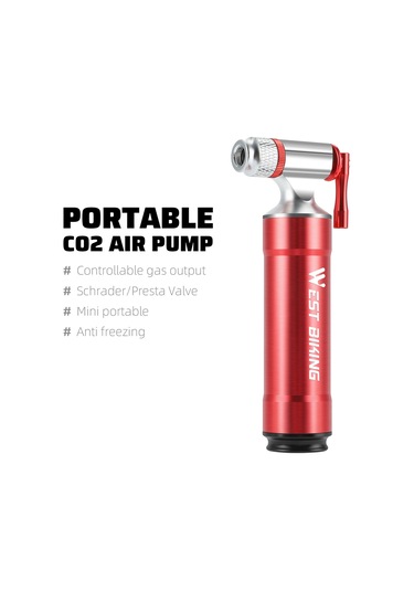 Yunboo Bisiklet Co2 Şişirme Pompası - Taşınabilir, Basınç Göstergeli, Hızlı Lastik Şişirme Aparatı