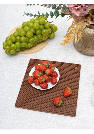 Arrıchi Sıcak Yemekler İçin Mutfak Silikon Standı 228362810 Kahverengi