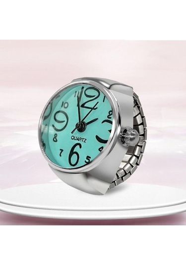 Hava Kuvvetleri Mavisi İzle Yüzük Erkekler Kadınlar Için Parmak Yuvarlak Kuvars Takı Paslanmaz Çelik Yüzük Sevgilisi Çifti Saatler Çok Renkli