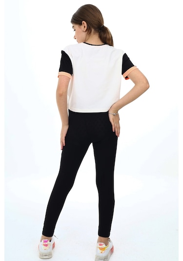 Kız Çocuk Taytlı Alt-üst 2'li Takım 12141 Beyaz