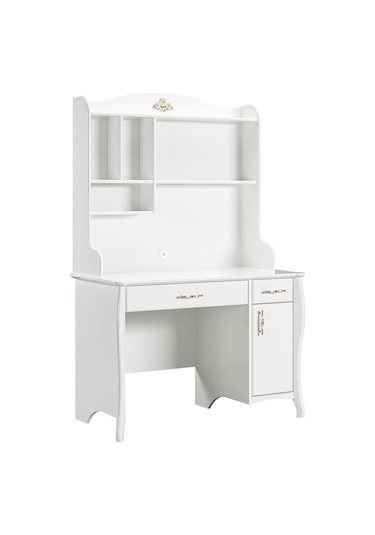 Meltem Kids Prestij Beyaz Çalışma Masası Üst Modül Beyaz