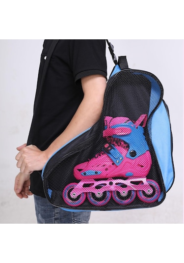 Suntek Çocuklar Için 3 Katmanlı Paten Taşıma Çantası Mavi Mavi