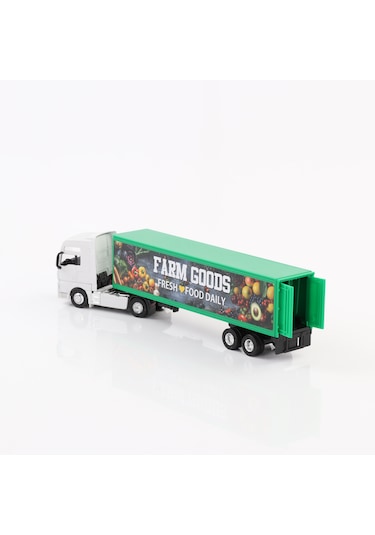 Welly 1:64 Ölçek Metal Kafalı Man Dorseli Tır Beyaz