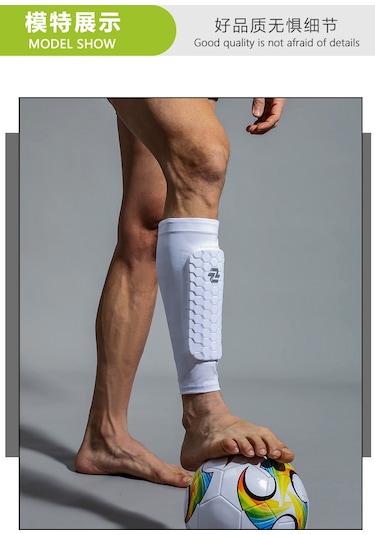 Profesyonel Çarpışma Önleyici Kaymaz Baldır Koruma Futbol Tozluk 1 Adet Beyaz