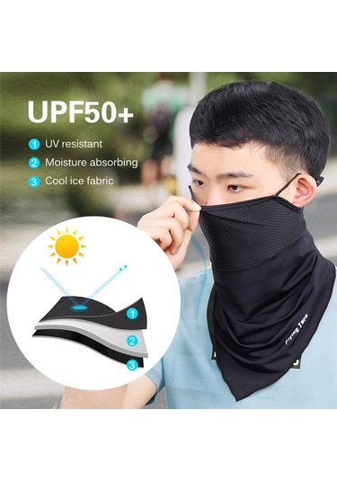 Geeksen Yumuşak Nylon Yüz Maskesi - Hızlı Kuruyan, Ter Emici, Spor Ve Seyahat İçin Uygun - Siyah Renk Seçenekleri Çok Renkli