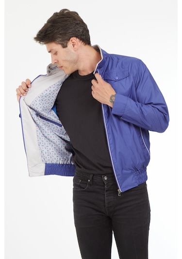 Sposo 1088 Su Itici Kumaş Regular Kalıp Indigo Erkek Yazlık Mont İndigo